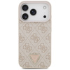 Etui Guess Leather 4G Triangle Strass    MagSafe do iPhone 17 Pro różowy