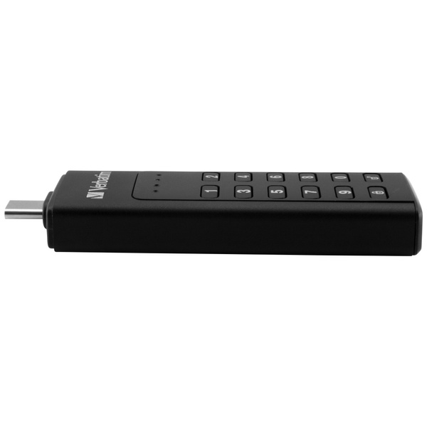 Dysk zewnętrzny Verbatim Keypad Secure   USB-C 3.2 Gen 1 128GB czarny 49432