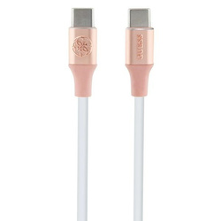 Guess GUCCLALRGDP kabel USB-C - USB-C1.5m Fast Charging różowy/pink Ebossed Logo