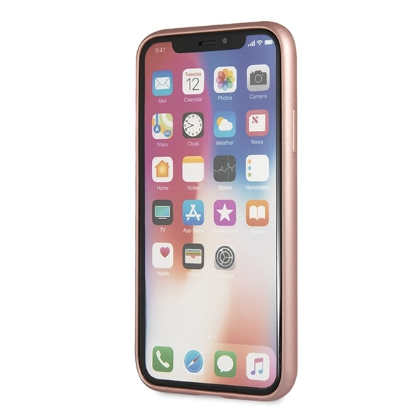 Guess GUHCI65SLSAPI iPhone Xs Maxróżowy/pink hard case Saffiano