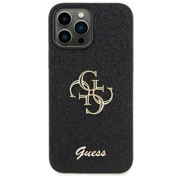 GUESS GUHCP13XHG4SGK IPHONE 13 PRO MAX 6.7 "BLACK/BLACK HARDCASE GLITTER SCRIPT BIG 4G