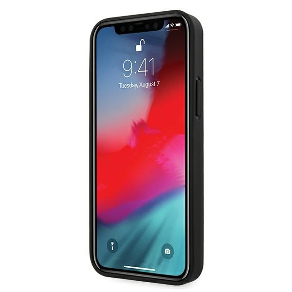 KARL LAGERFELD KLHCP12MIKMSBK IPHONE 12/12 PRO 6.1 "BLACK /BLACK HARDCASE SAFFIANO IKONIK METAL