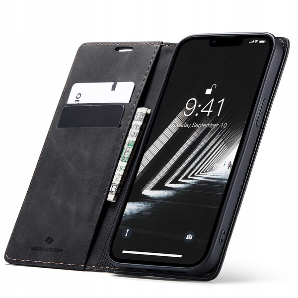 Spacecase Etui Wallet iPhone 14 black