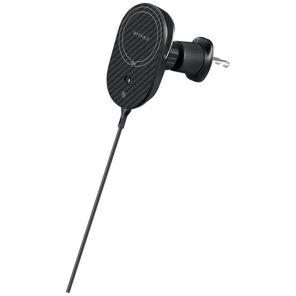 Uchwyt samochodowy z ładowarką bezprzewodową PITAKA MagEZ Pro 2 Qi2 15W NFC Magsafe czarno szary