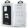 Karl Lagerfeld KLHMP16LSKHPPLK iPhone 16 Pro czarny/black HC MagSafe Sil KL Head Print