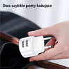 USAMS Ład. siec. 2xUSB T20 2,1A lightning biały/white round Fast Charging  XTXLOGT1804