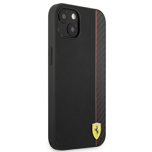 Etui Ferrari On Track Carbon Stripe na iPhone 13 mini - czarne