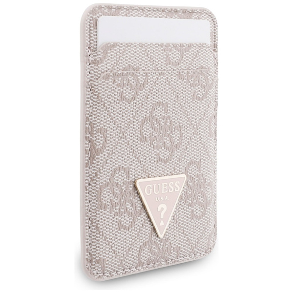 Zestaw portfel + hand strap Guess        triangle MagSafe różowy