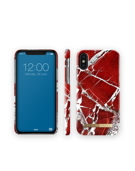 CASE ETUI IDEAL OF SWEDEN IDFCS18-IXS-71 IPHONE X/XS SCARLET RED MARBLE