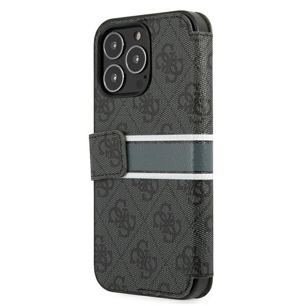 Guess GUBKP13X4GDGR iPhone 13 Pro Max6,7" szary/grey book 4G Stripe