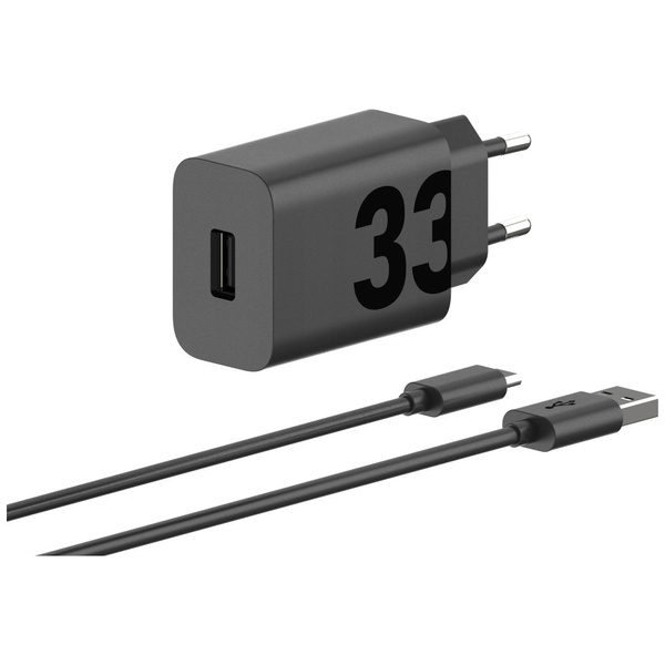 Ładowarka sieciowa Motorola TurboPower   33W USB-A z kablem USB-A do USB-C 1m czarny