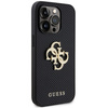 GUESS GUHCP15LPSP4LGK IPHONE 15 PRO 6.1" CZARNY/BLACK HARDCASE LEATHER PERFORATED 4G GLITTER LOGO