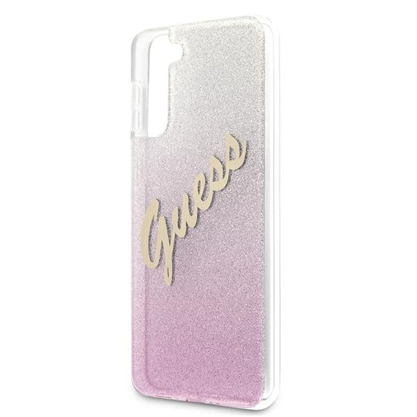 GUESS GUHCS21MPCUGLSPI S21+ G996 PINK/PINK HARDCASE GLITTER GRADIENT SCRIPT