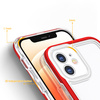 CLEAR 3IN1 CASE FOR IPHONE 12 FRAME GEL COVER RED