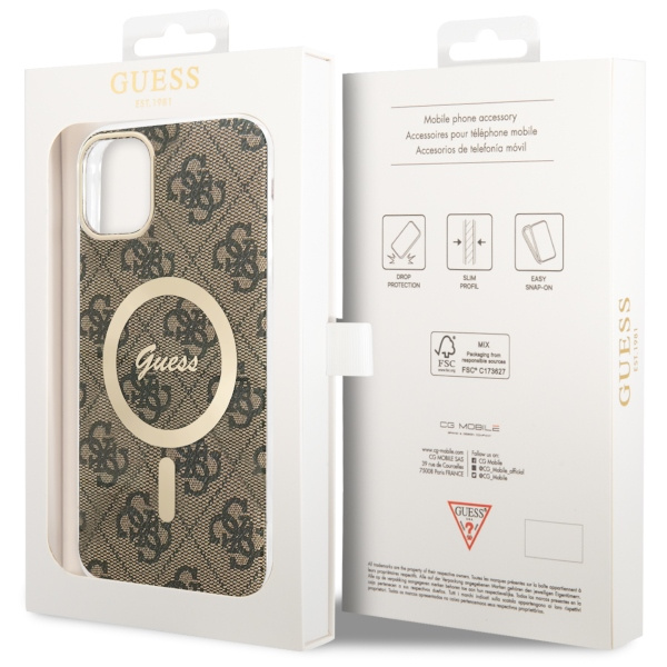 Guess GUHMN61H4STW iPhone 11 6.1"brązowy/brown hardcase 4G MagSafe