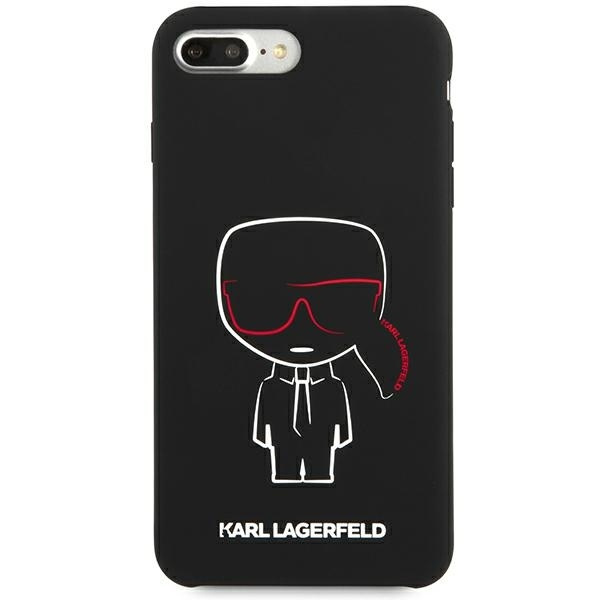 KARL LAGERFELD KLHCI8LSLKCBK IPHONE 7/8 PLUS HARDCASE CZARNY/BLACK SILICONE KARL ICONIC