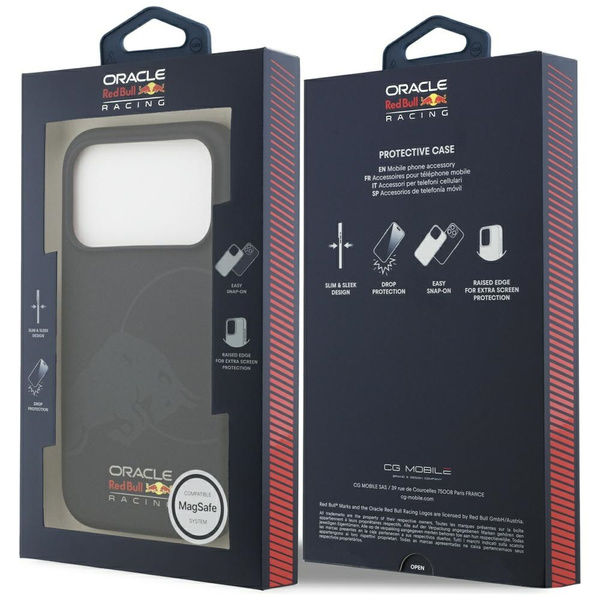 Etui Red Bull Silicone Single Bull Logo  MagSafe do iPhone 17 Pro granatowy