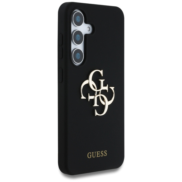 Etui Guess Silicone Big 4G Logo Bottom   Script Samsung Galaxy S25 czarny