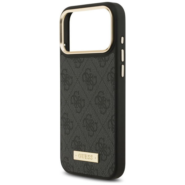 Etui Guess 4G Logo Plate MagSafe do      iPhone 17 Pro Max czarny