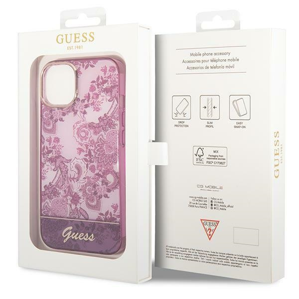 Guess GUHCP14MHGPLHF iPhone 14 Plus/ 15 Plus 6.7" fuksja/fuschia hardcase Porcelain Collection