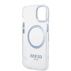 Guess GUHMP14MHTRMB iPhone 14 Plus / 15 Plus 6.7" niebieski/blue hard case Metal Outline Magsafe