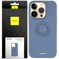 Spacecase Etui Silicone Ring iPhone 14 Pro blue