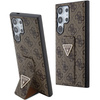 Guess GUHCS24LPGS4TDW S24 Ultra S928 brązowy/brown hardcase Grip Stand 4G Triangle Strass