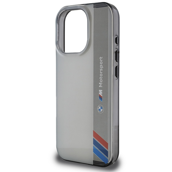 BMW BMHCP16X23HTFEG iPhone 16 Pro Max     6.9" szary/grey hardcase Motorsport IML Vertical Stripe