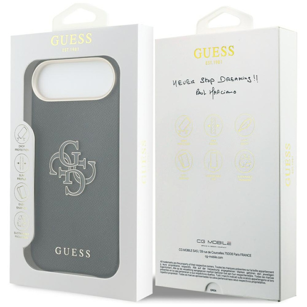 Etui Guess FW Resin Logo do iPhone Air   czarny