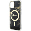 Guess GUHMP14MHTMRSK iPhone 14 Plus/ 15 Plus 6.7" czarny/black hardcase Golden Marble MagSafe