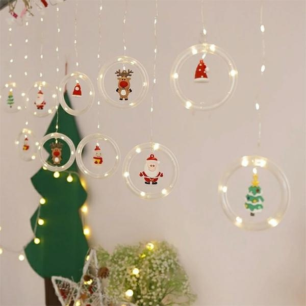 Lampki świąteczne LED zestaw figurki 10szt. - okrągłe