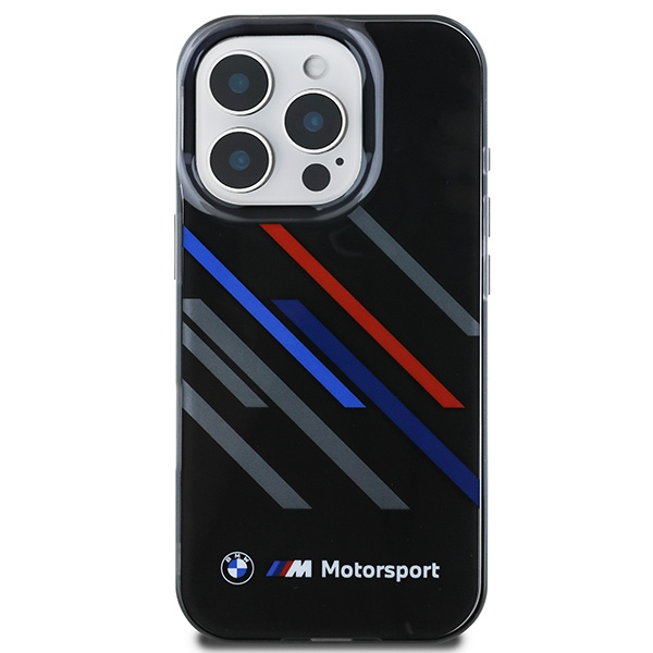 BMW BMHCP16L23HTRAK iPhone 16 Pro 6.3"    czarny/black hardcase Motorsport IML Random Stripes