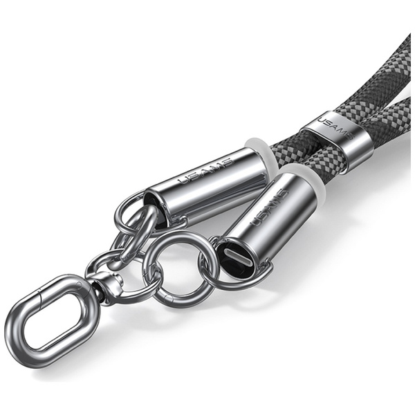 Smycz do telefonu z kablem do ładowania  Usams SJ745 60W USB-C do USB-C 1.2m czarny