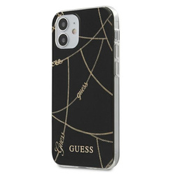 Guess GUHCP12SPCUCHBK iPhone12 mini 5,4" czarny/black hardcase Gold Chain Collection