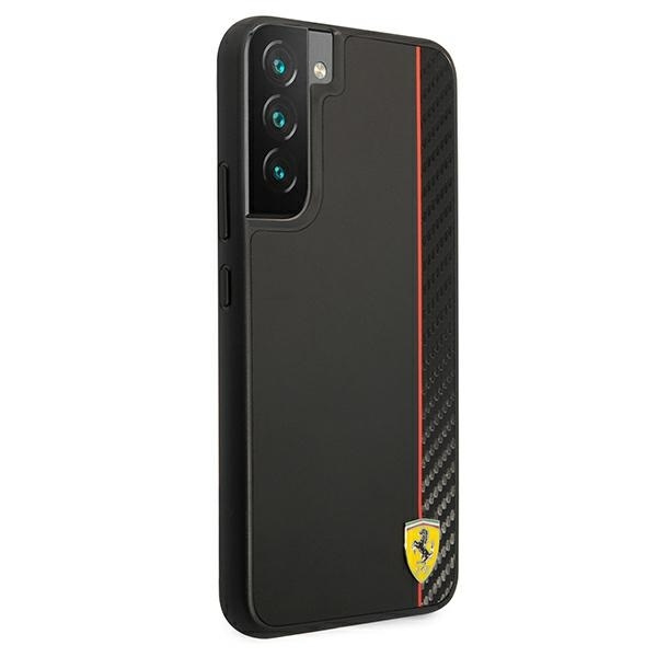 Etui Ferrari On Track Carbon Stripe na Samsung Galaxy S22+ - czarne