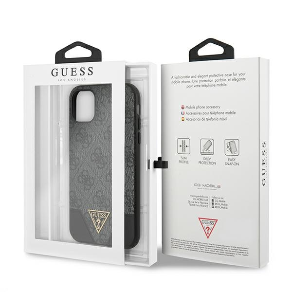Guess GUHCN61PU4GHBK iPhone 11 6,1" / Xrszary/grey hardcase 4G Triangle Collection