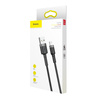 Kabel Baseus Cafule USB-A / Lightning 2.4A QC 3.0 0.5 m - czarno-szary