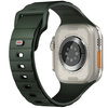 UNIQ pasek Stride Apple Watch Series1/2/3/4/5/6/7/8/9/SE/SE2/Ultra/Ultra 2 42/44/45/49mm FKM Rubber Strap ciemnozielony/moss green