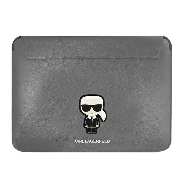 KARL LAGERFELD SLEEVE KLCS16PISFG 16" SREBRNY/SILVER SAFFIANO IKONIK KARL