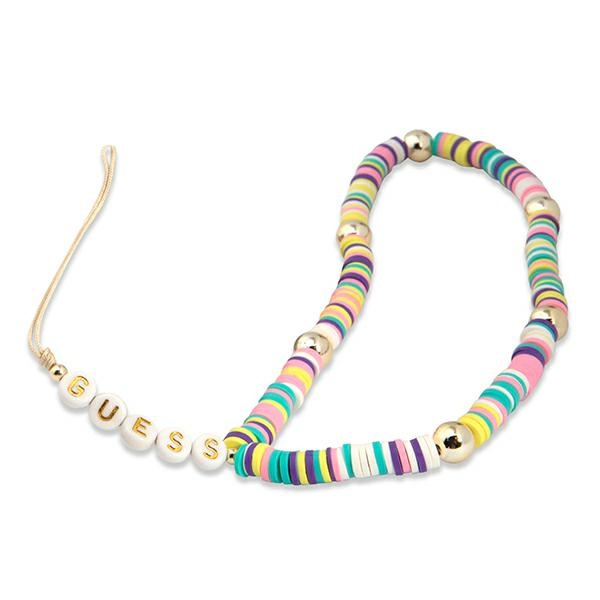 GUESS GUSTPEAM PHONE PHONE STRAP MULTICOLOR/MULTICOLOR HEISHI BEADS