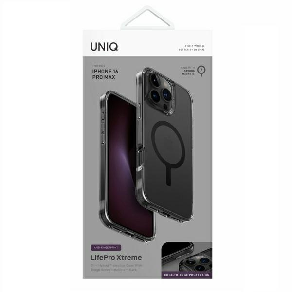 UNIQ etui LifePro Xtreme iPhone 16 Pro  Max 6.9" Magclick charging szary/smoked
