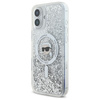 Karl Lagerfeld KLHMP16MLGKISGH iPhone 16  Plus 6.7" hardcase transparent Liquid Glitter Karl Head Magsafe