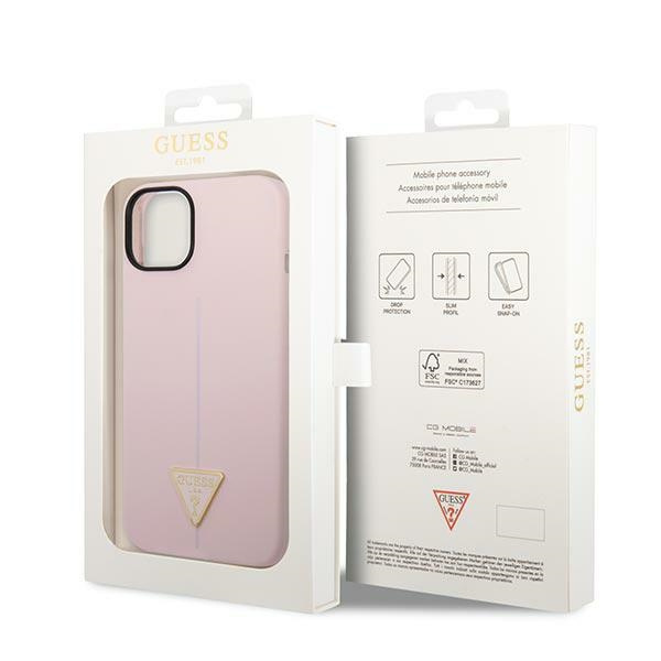 Guess GUHCP14MSLTGU iPhone 14 Plus/ 15 Plus 6.7" fioletowy/purple hardcase Silicone Triangle