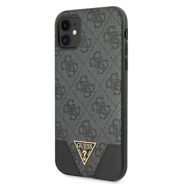Guess GUHCN61PU4GHBK iPhone 11 6,1" / Xrszary/grey hardcase 4G Triangle Collection