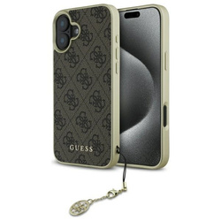 Guess GUHCP16SGF4GBR iPhone 16 6.1"      brązowy/brown hardcase 4G Charms Collection