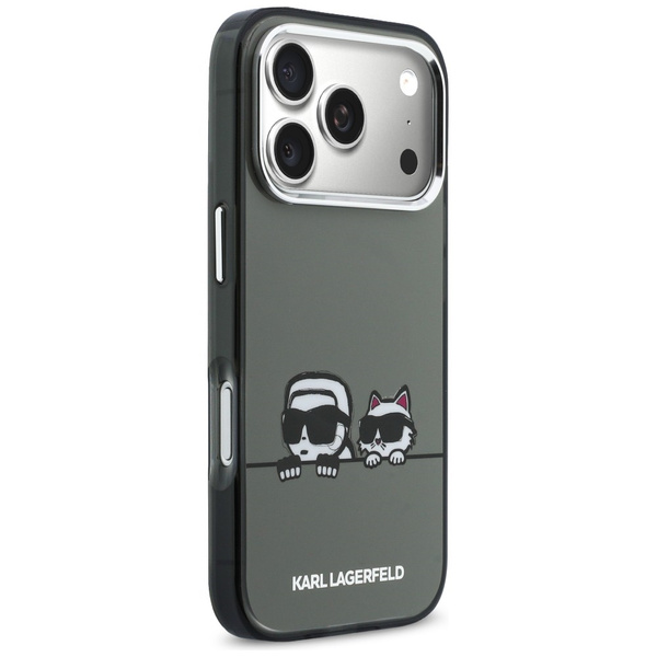 Etui Karl Lagerfeld IML Karl & Choupette Peekaboo Logo MagSafe do iPhone 17 Pro Max czarny