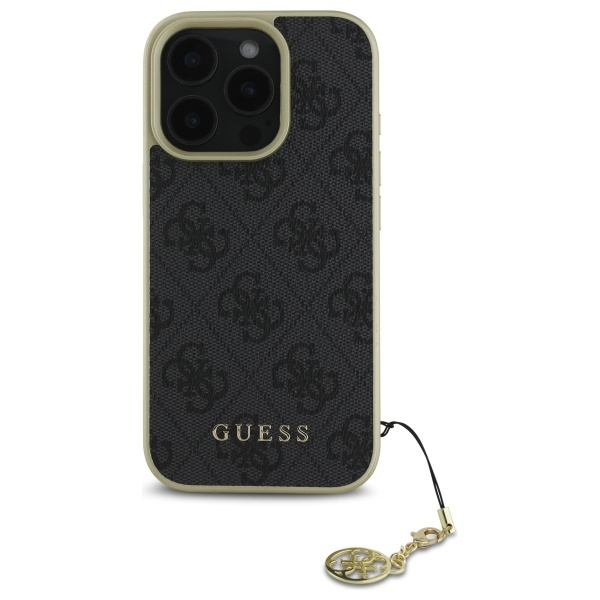 Guess GUHCP16LGF4GGR iPhone 16 Pro 6.3"  czarny/black hardcase 4G Charms Collection