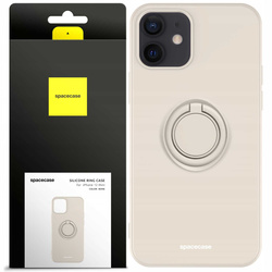 Spacecase Etui Silicone Ring iPhone 12 Mini bone