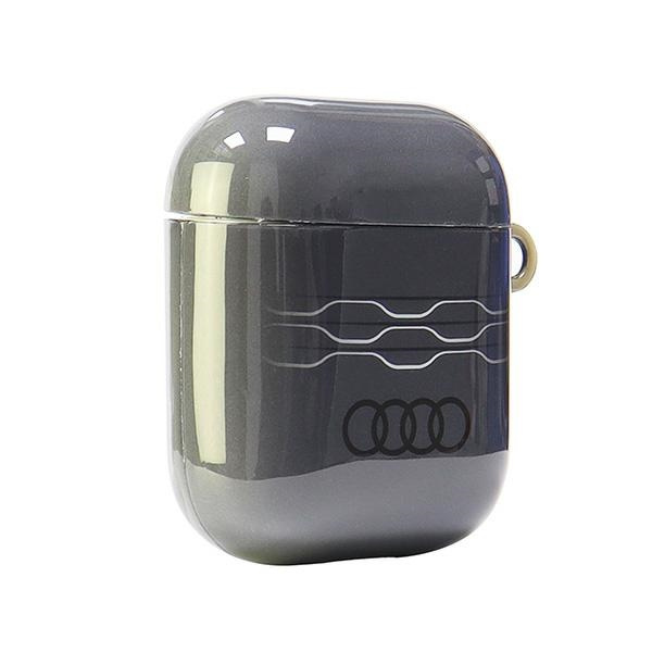 Audi IML Geometric Pattern AirPods 1/2    cover szary/gray AU-IMLAP-A6/D3-GY