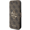 Guess GUBKP15X4GMGBR iPhone 15 Pro Max 6.7" brązowy/brown book 4G Metal Logo